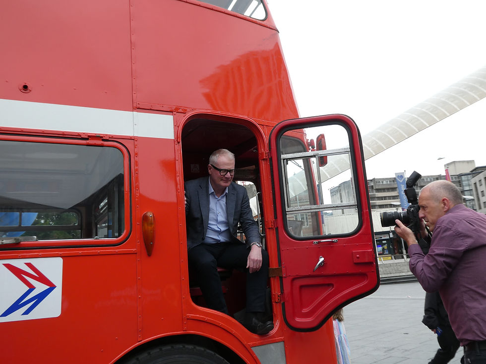 As well as members of the public - Mayor of the West Midlands Richard Parker also took the opportunity to check out the drivers seat of the D9
