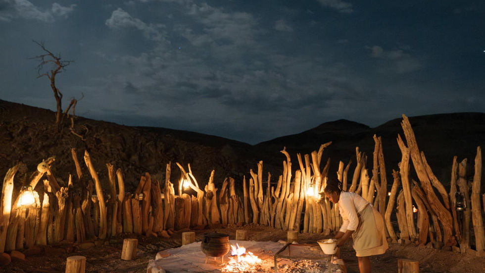 Dinner under the Namibia stars