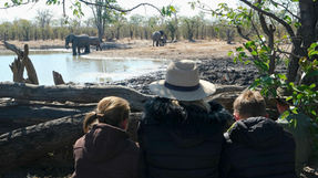 Teenagers on safari