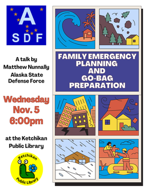Family emergency planning and go-bag preparation / November 5 at 6pm