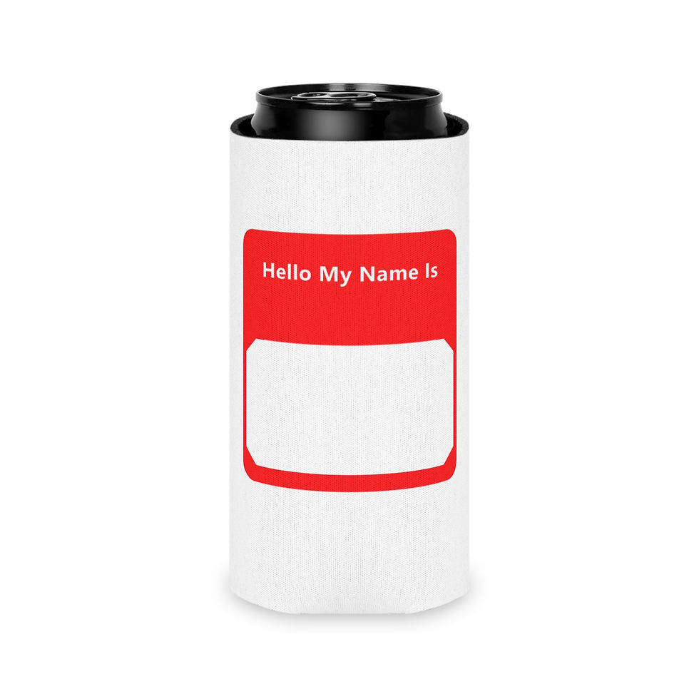 Thumbnail: Can Koozie - Hello My Name Is - Lake Life Houseboats