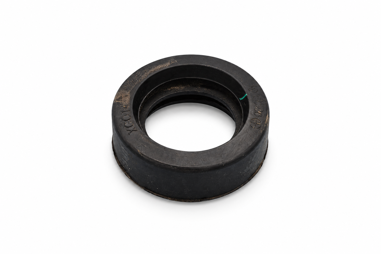 Grooved coupling gasket on a white background