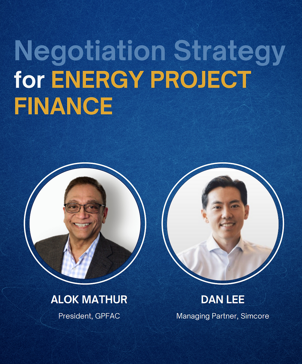 Negotiation Strategy in Energy Project Finance