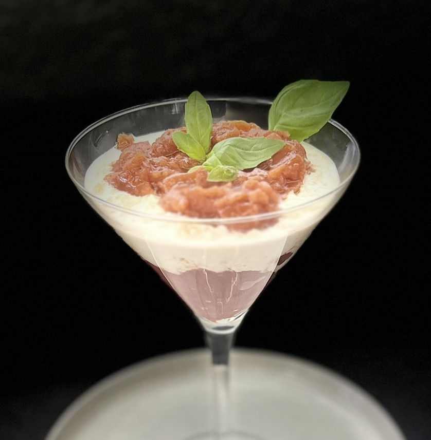 Verrine iodée, tomates en deux textures