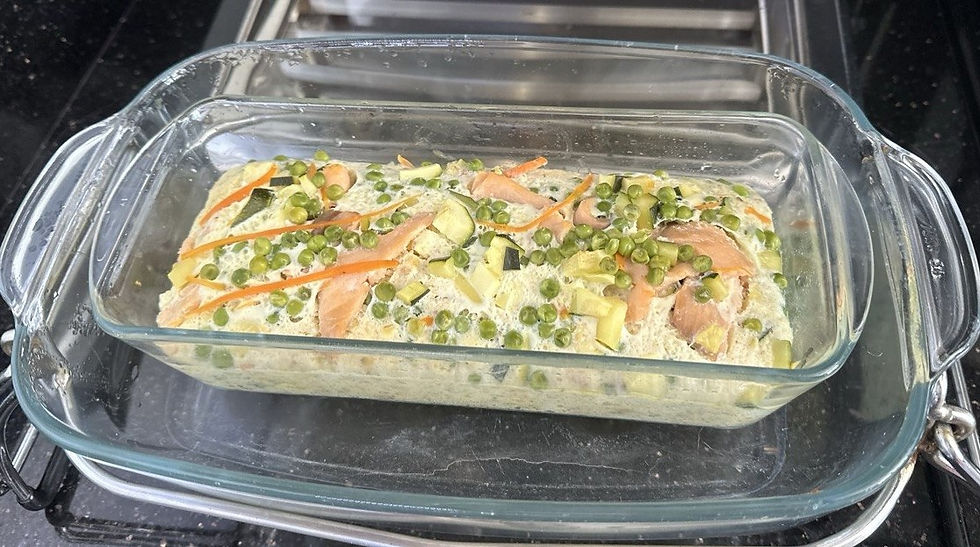 terrine de lentilles corail, petits légumes et saumon à l'Omnicuiseur