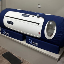 Hyperbaric oxygen chamber used for recovery.