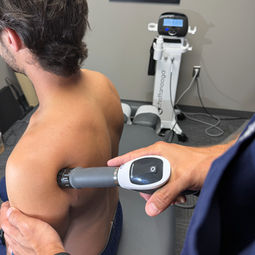 Shockwave therapy in Shelby Township for tendonitis, muscle pain, and sports injuries at Ramar Chiropractic and Rehab.