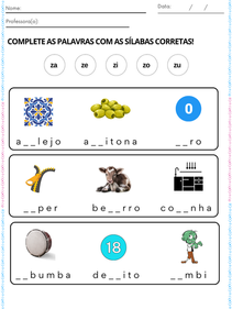 ATIVIDADES DE ALFABETIZAÇÃO PRONTAS PARA IMPRIMIR - FAMÍLIA SILÁBICA