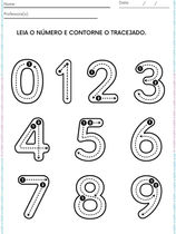 ATIVIDADES ESCOLARES COM NUMERO - ALBETIZAÇÃO