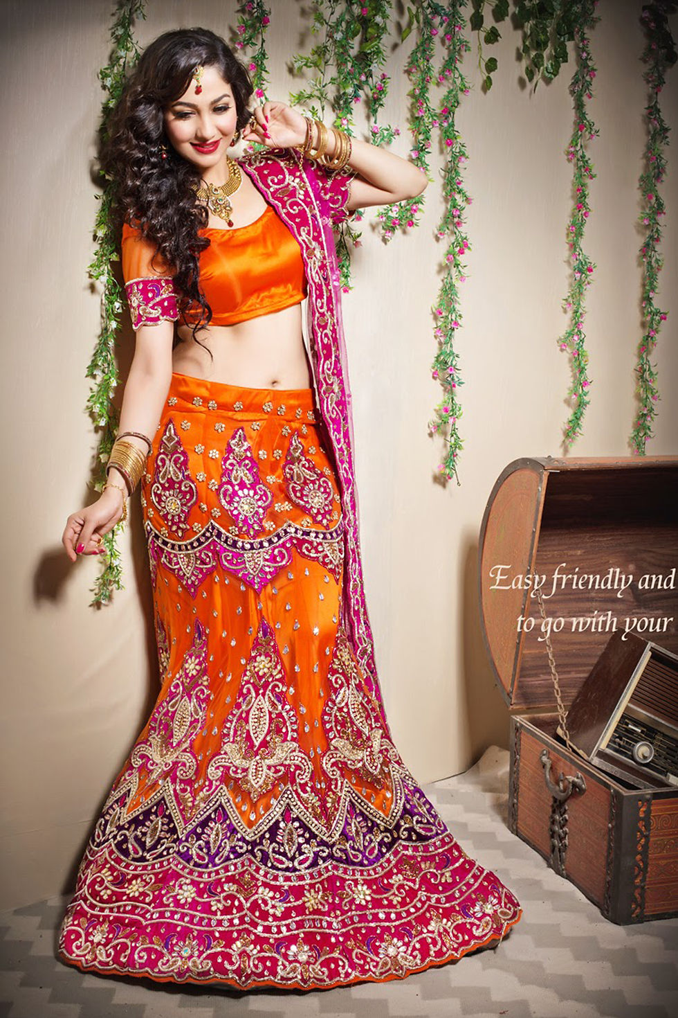 ORANGE BRIDAL LEHENGA