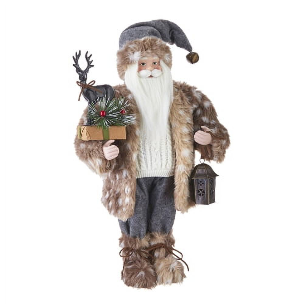 Raz ImportChalet 19'' Santa with fawn fur  jacket
