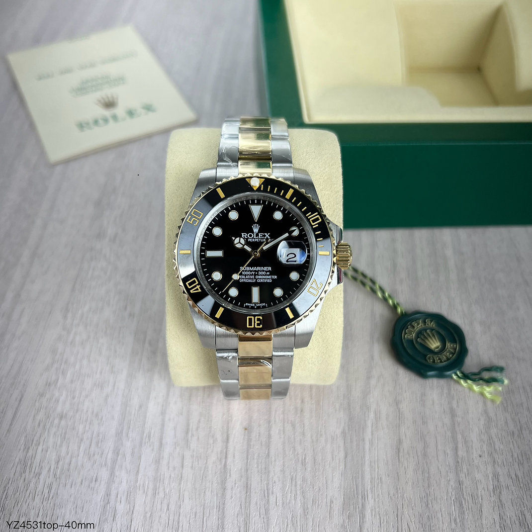 Rolex Submariner Misto Dourado Preto