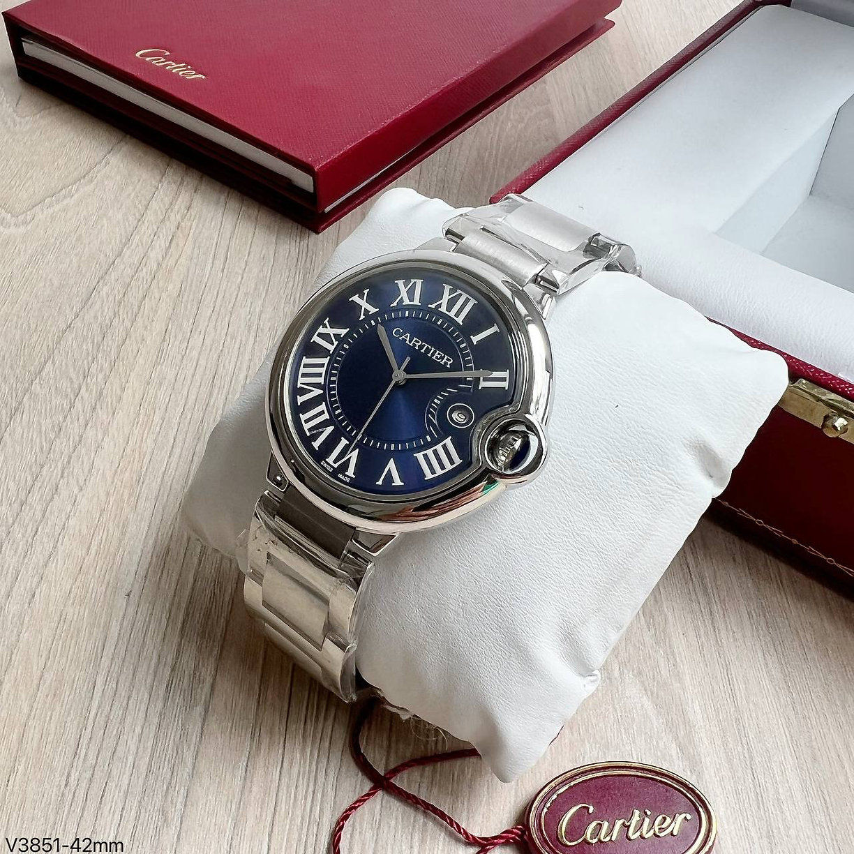 Cartier Ballon Bleu Prata e Azul