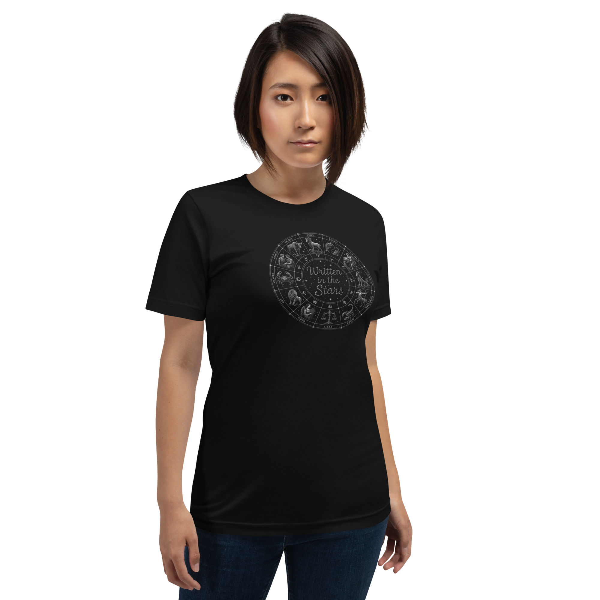 Zodiac Wheel (front and back) - Unisex T-shirt
