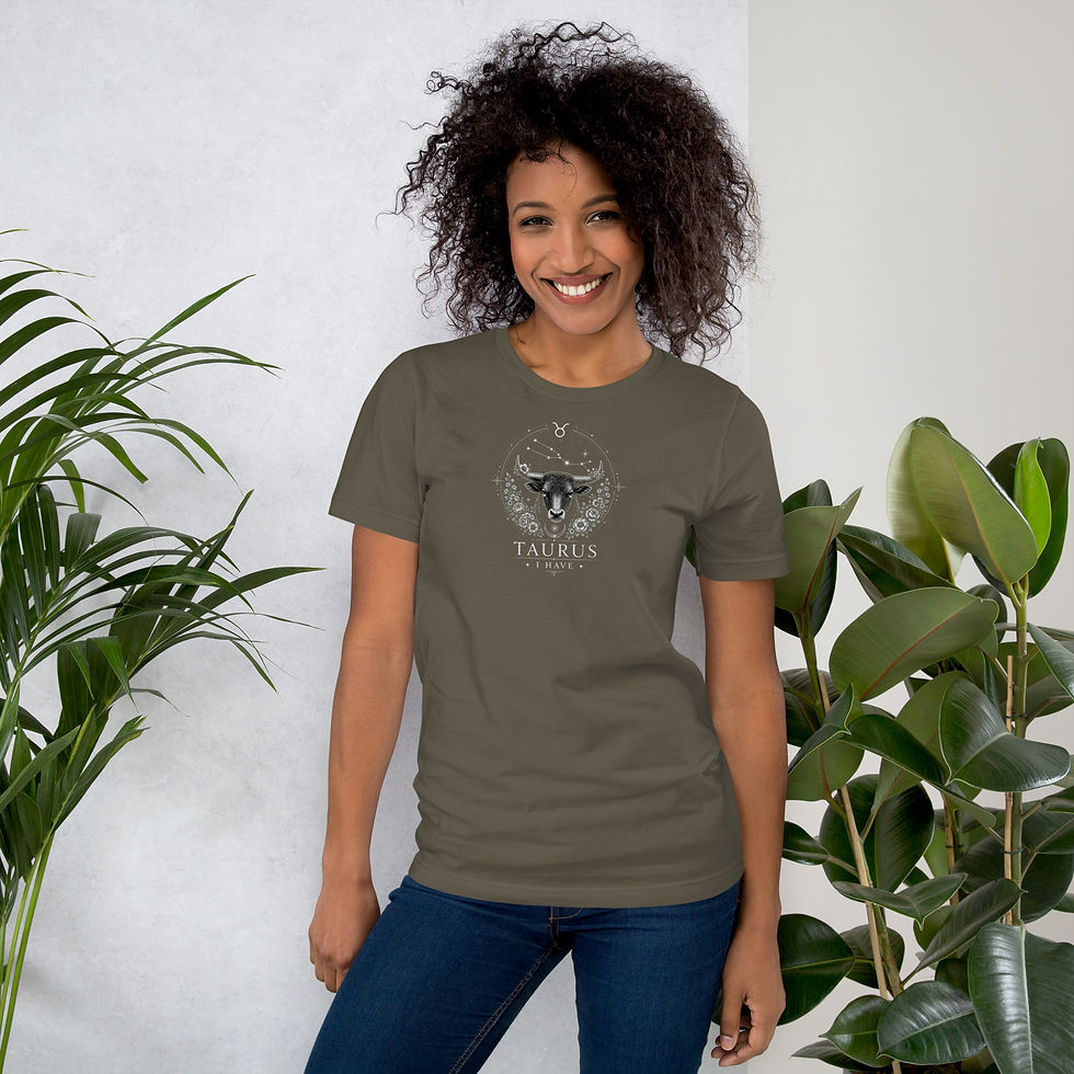 Thumbnail: Taurus (flowers, front and back) - Unisex t-shirt