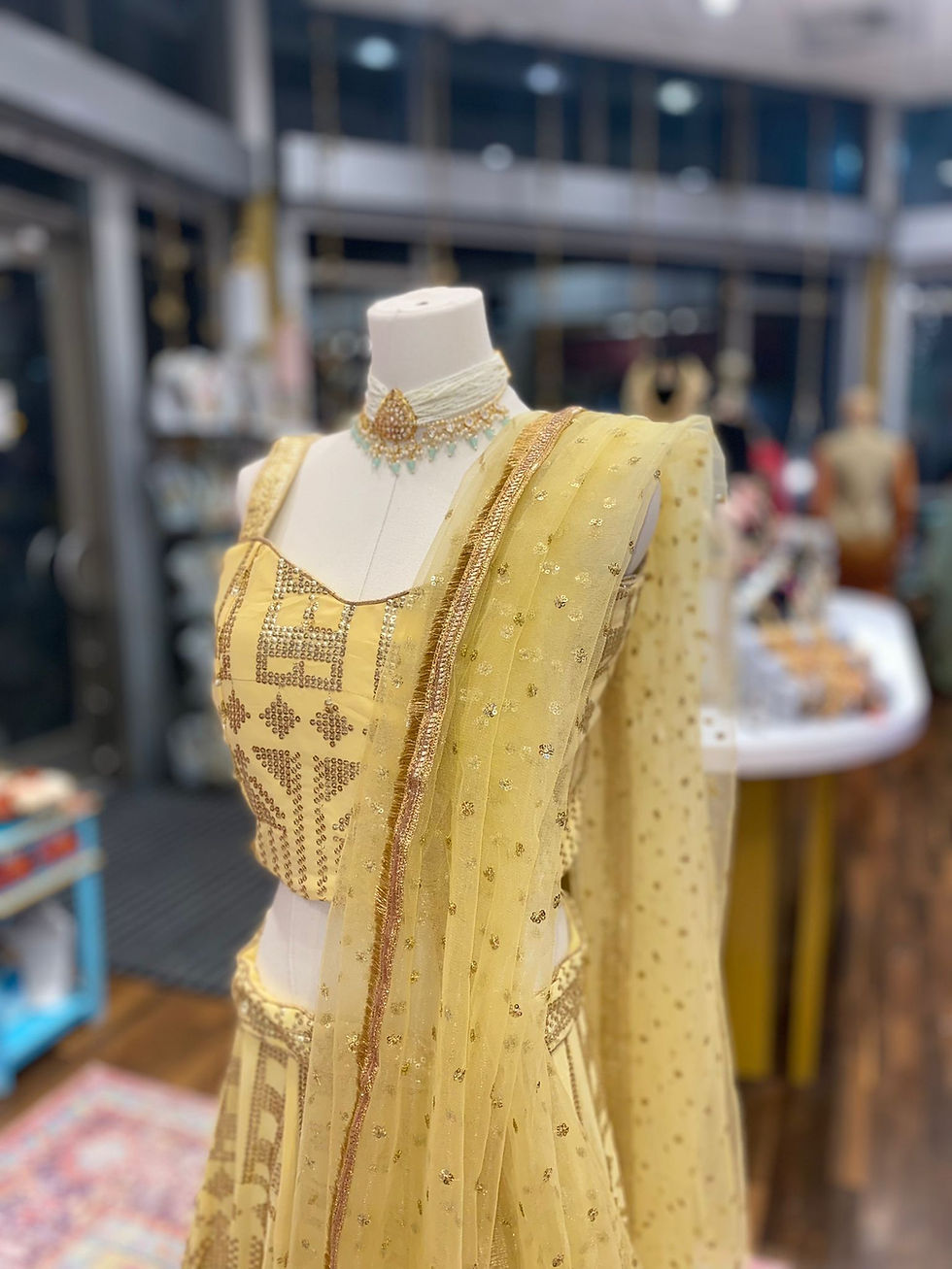 Thumbnail: Golden lehenga