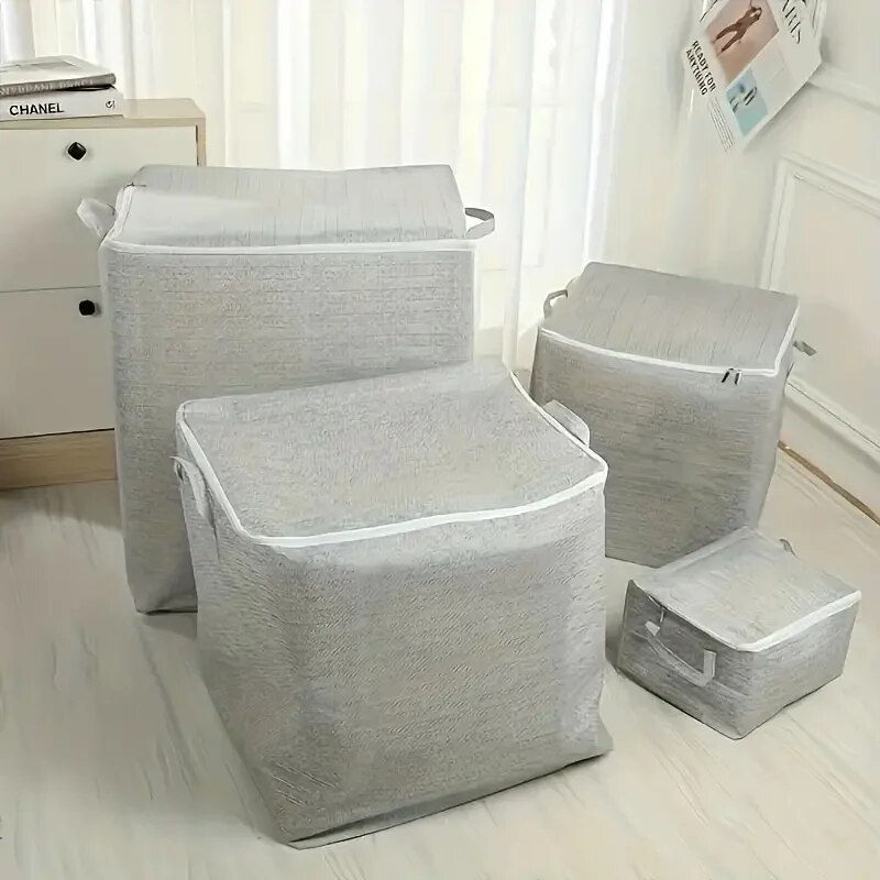 Miniatura: 1pc Household Large Capacity Storage Bag Non-woven Material, Closet Wardrobe Org