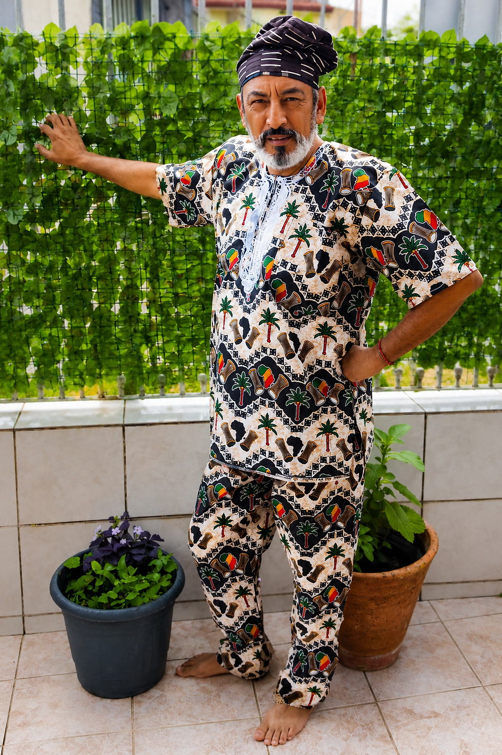Roupas brancas lisas tradicionais africanas