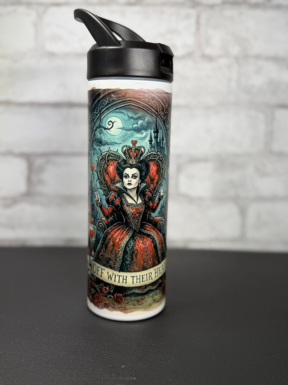 Miniature : Bouteille Isotherme 20 oz - Reine Rouge et roses