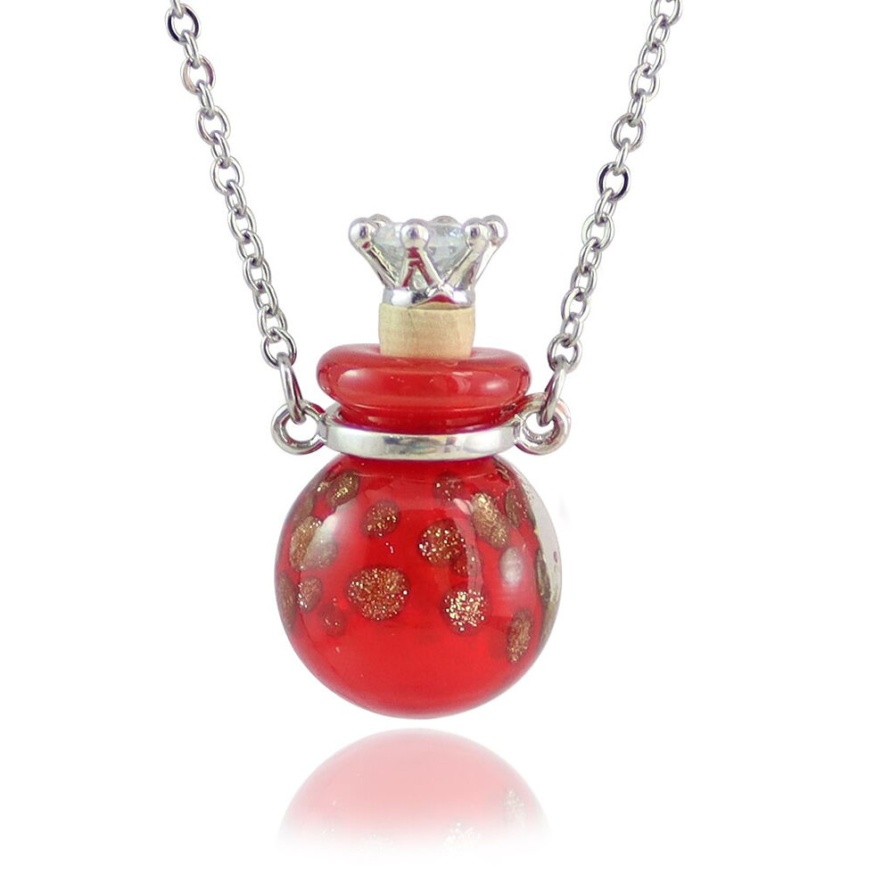 Thumbnail: Glass Perfume/Essential Oil Diffuser   Necklace