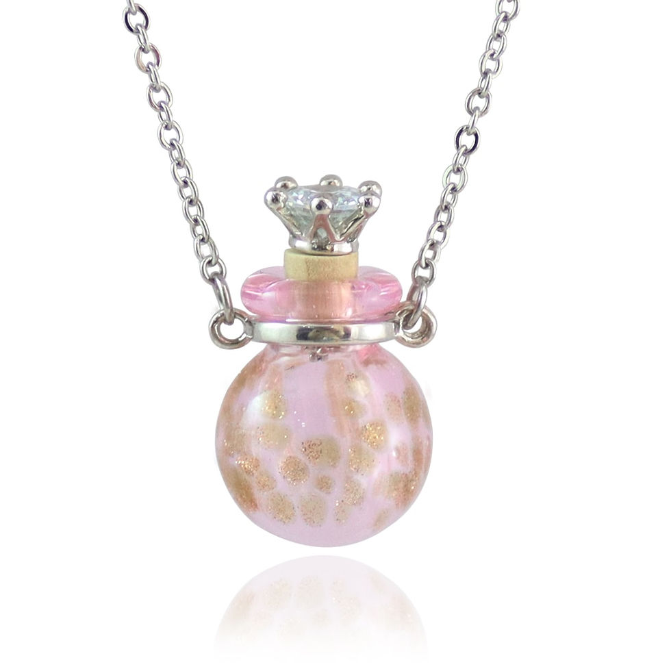 Thumbnail: Glass Perfume/Essential Oil Diffuser   Necklace