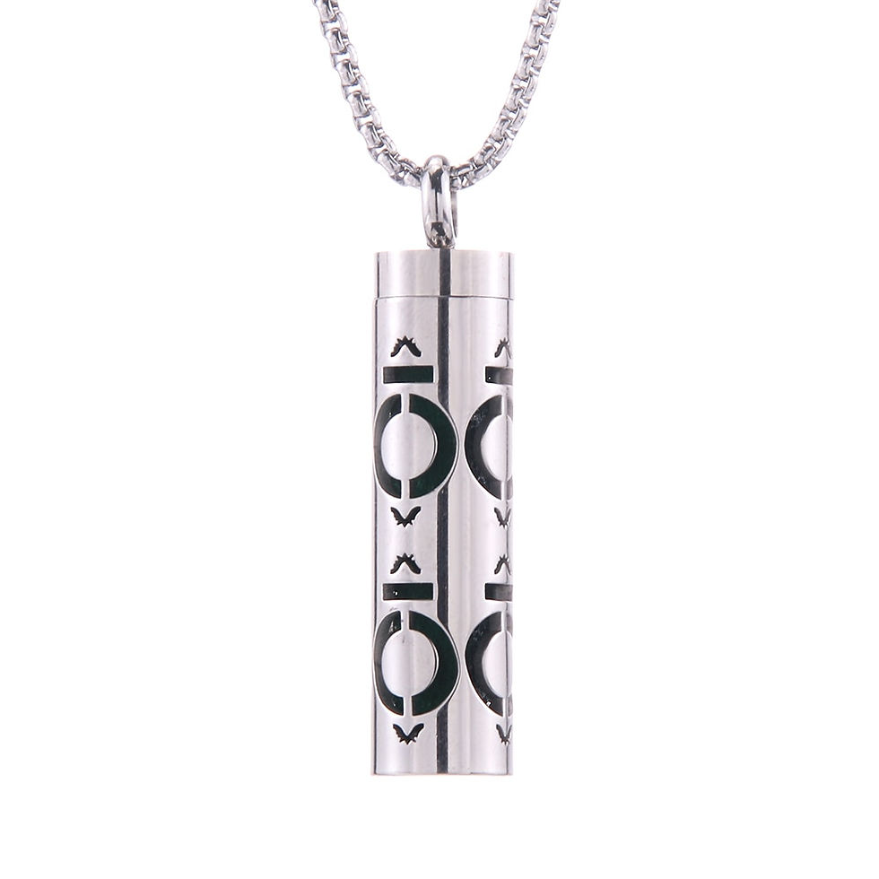 Thumbnail: Aromatherapy Necklace Pendant Stainless Steel Locket Perfume Oils