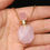 Thumbnail: Natural Pink Quartz Pendant Stone Perfume Bottle Necklace/Pendant