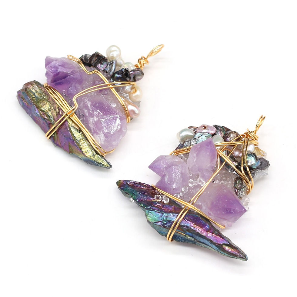 Thumbnail: Natural Stone Amethysts Pendant