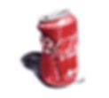 Xavi Taller de Arte, Acuarela de una lata de Coca-Cola esmagada y lista para reciclar, realizada por Javier Rey, Xavi