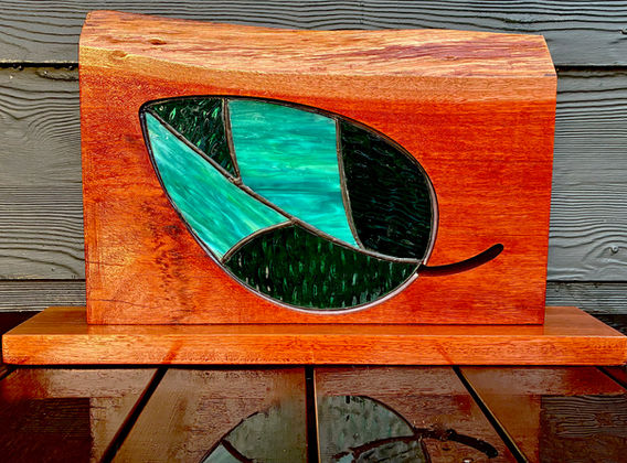 Glass and wood leaf