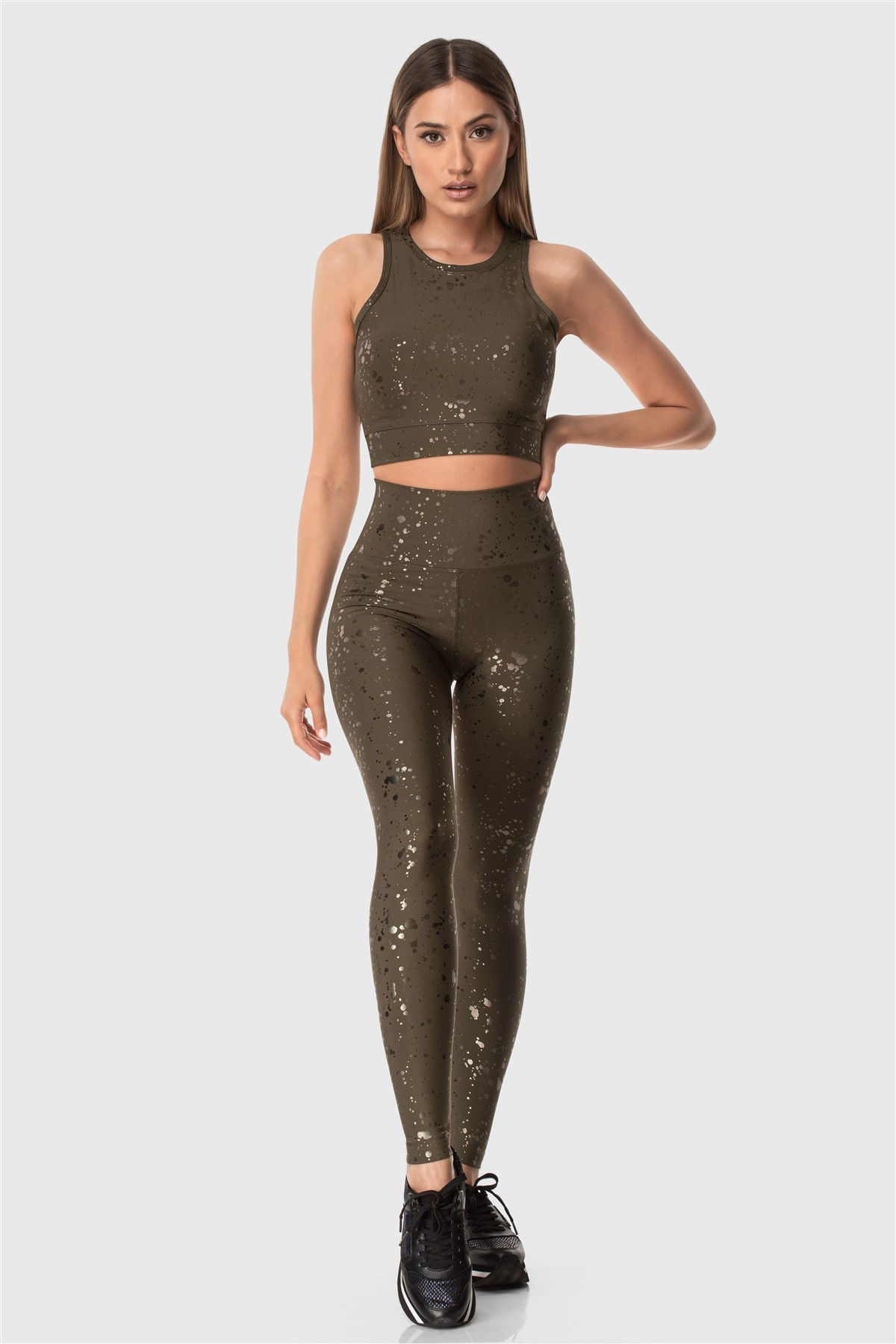 Digital Print Shiny Leggings