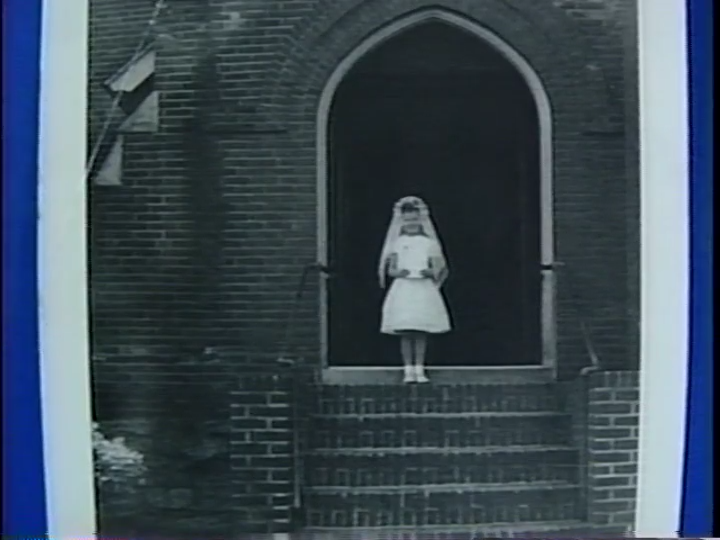 Kathleen Schauber - 1st communion '1949' on the steps of St. Paul Church. Bernadette baptized one yr. later in 1950. John age 6 - Sr. John age 5 - Margaret age 3 - Charles age 2 - Susan just born (2mo.'s)