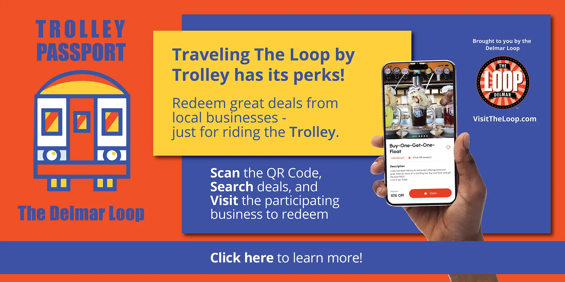 Traveling The Loop by Trolley has its perks. Click to learn more about the Trolley Passport program!
