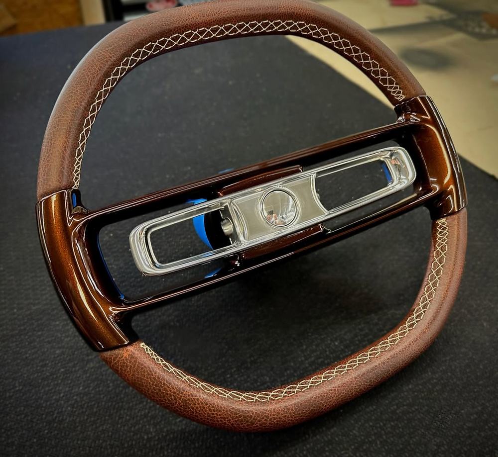 Brown leather steering wheel for 1977 Blazer