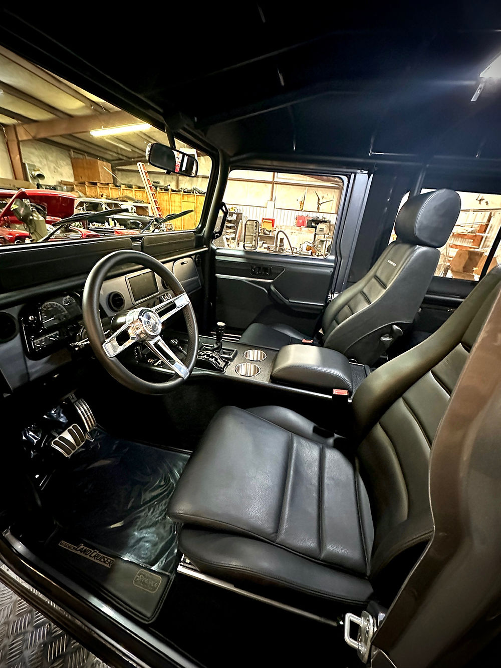 High-end custom embroidery and leather detailing
