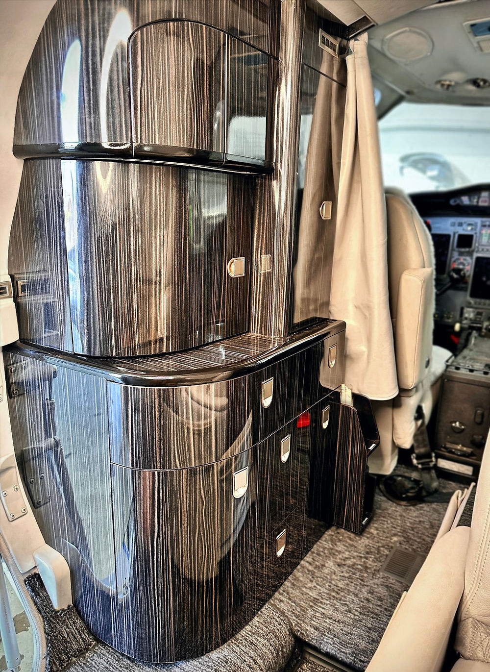 luxury avionics interior detailing