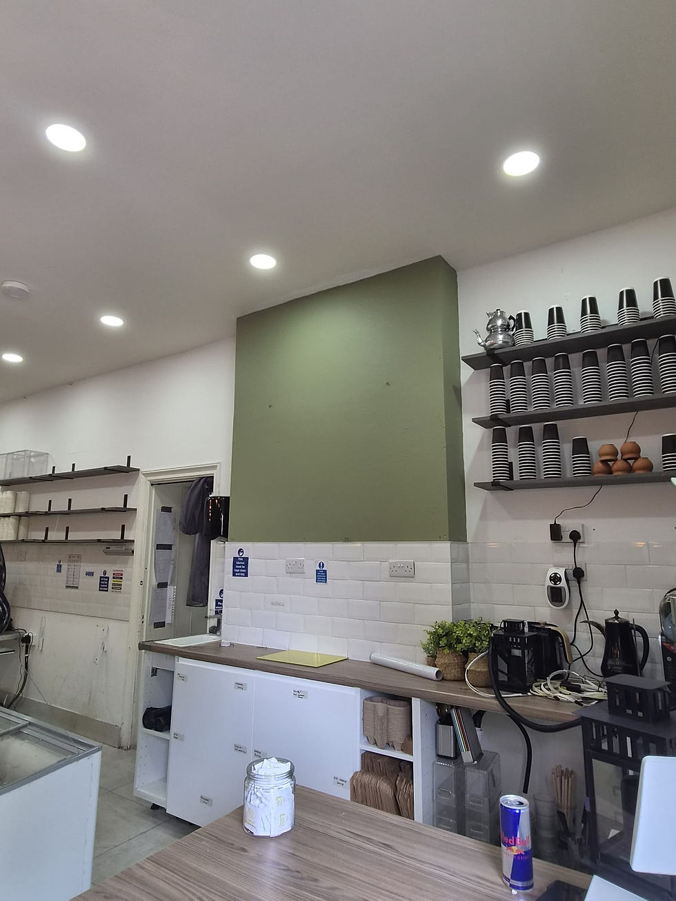 Painters and decorators East London project on a shop kitchen