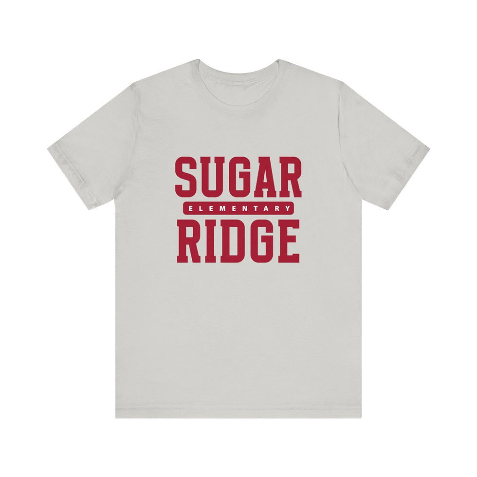 Thumbnail: Sugar Ridge Elementary - Adult Red Stacked SRES T-Shirt 