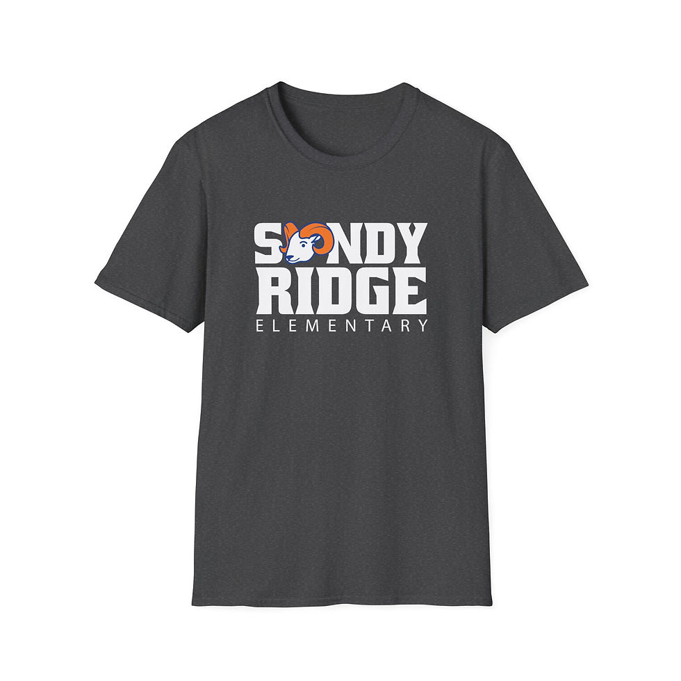Thumbnail: Sandy Ridge Elementary - Adult SRRam (WT) Softstyle T-Shirt