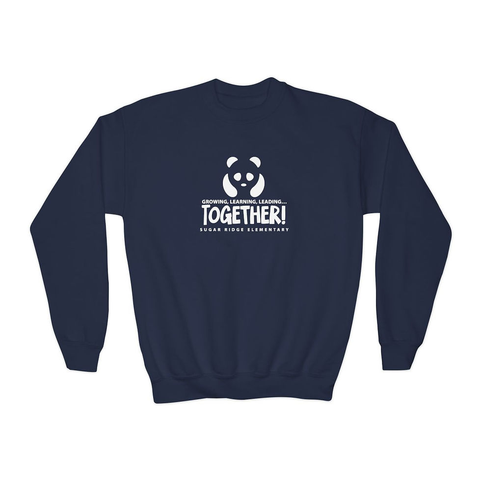 Thumbnail: Sugar Ridge Elementary - Youth GLLT Panda WT Crewneck Sweatshirt