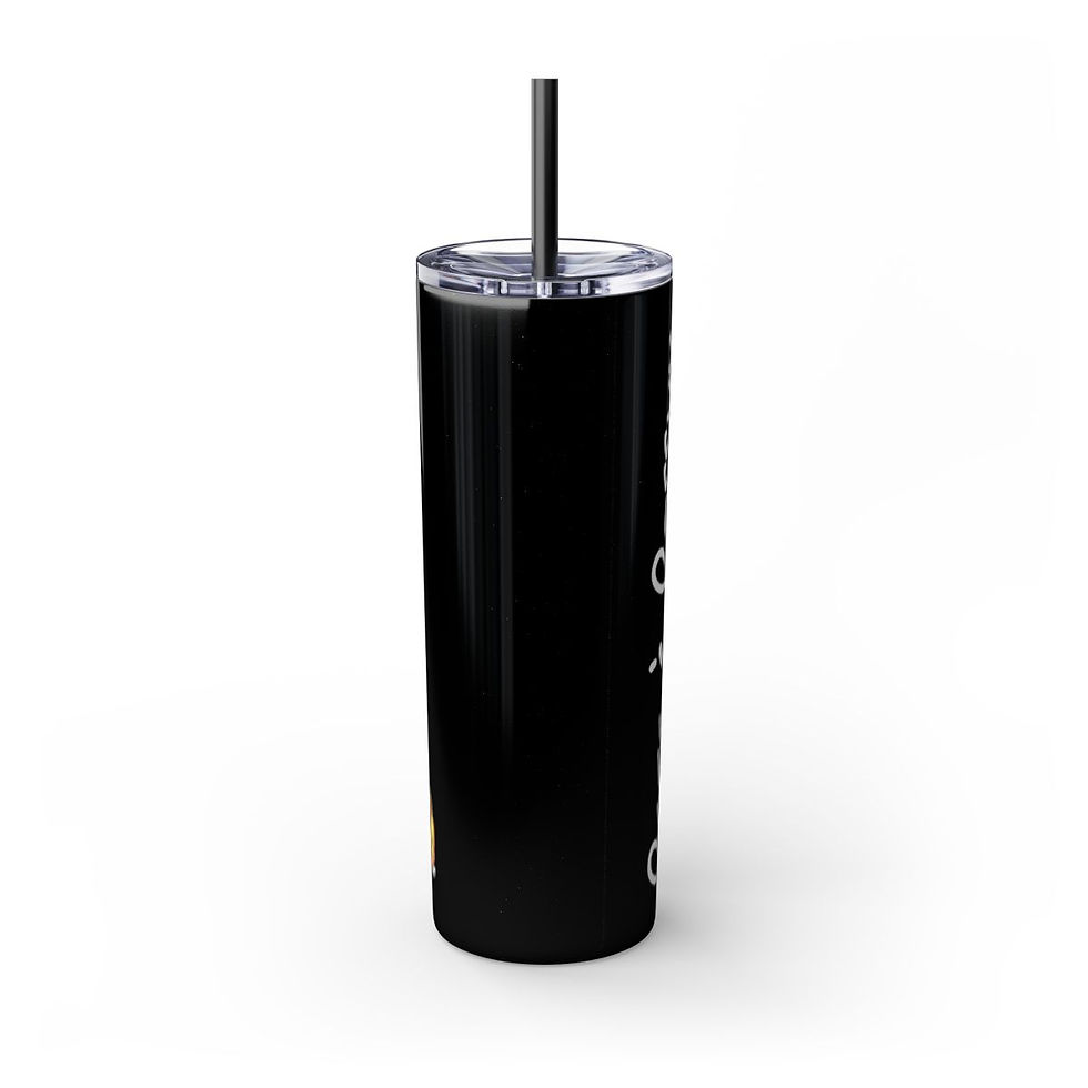 Thumbnail: Pete & Possum - Branded Skinny Tumbler with Straw, 20oz (WT)