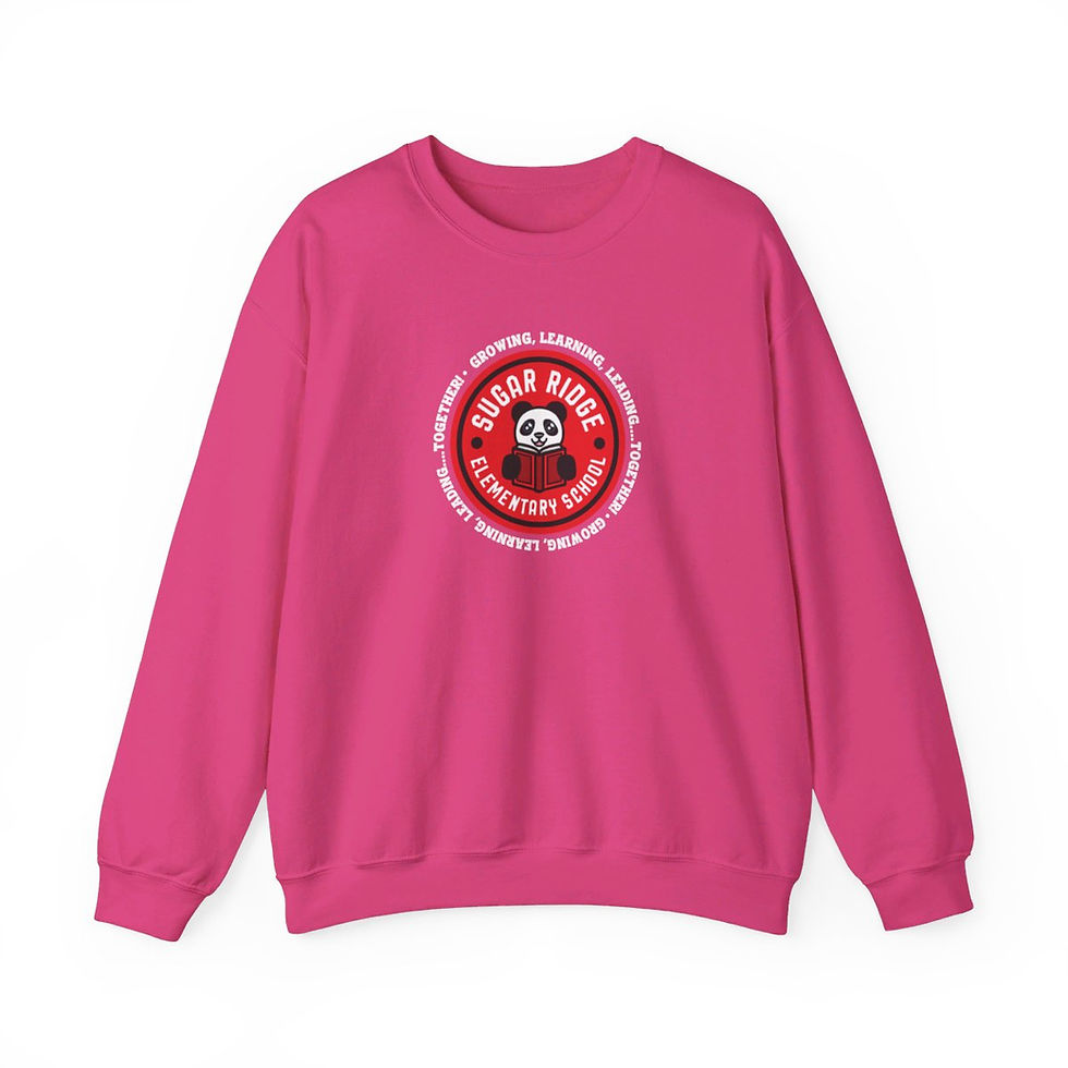 Thumbnail: Sugar Ridge Elementary - Adult GLLT Circle White Crewneck Sweatshirt