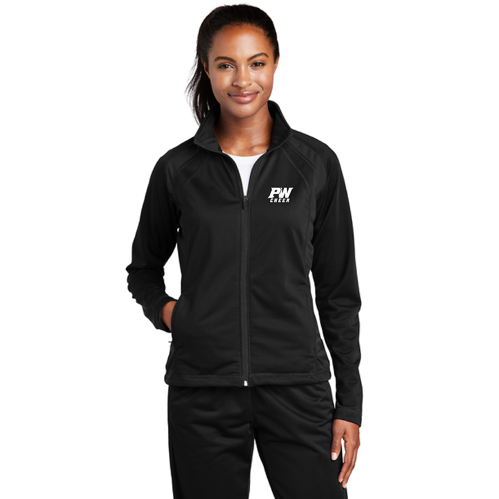 Thumbnail: Parkwood Cheer Adult Sport-Tek® Women's Embroidered Tricot Track Jacket