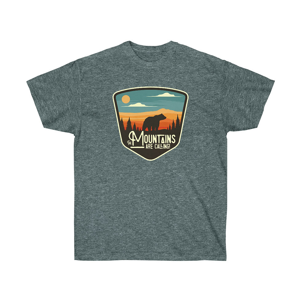Thumbnail: The Mountains Are Calling - Hiking T-Shirt 