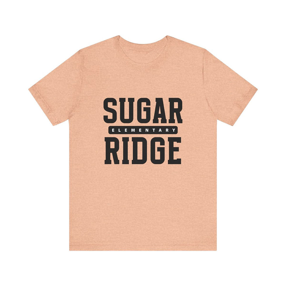 Thumbnail: Sugar Ridge Elementary - Adult Black Stacked SRES T-Shirt 