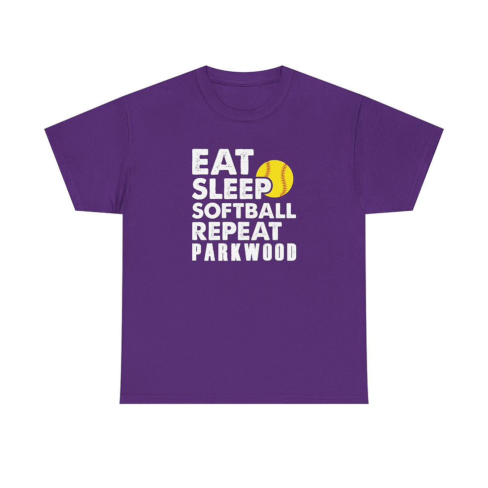 Thumbnail: Parkwood - Adult PW Eat Sleep Softball T-Shirt