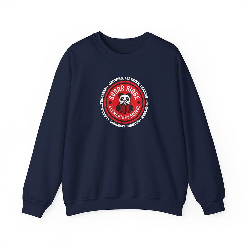 Thumbnail: Sugar Ridge Elementary - Adult GLLT Circle White Crewneck Sweatshirt