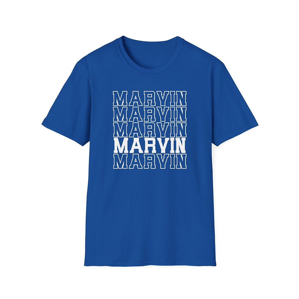 Thumbnail: Marvin Elementary - Marvin 5 Adult Gildan Softstyle T-Shirt