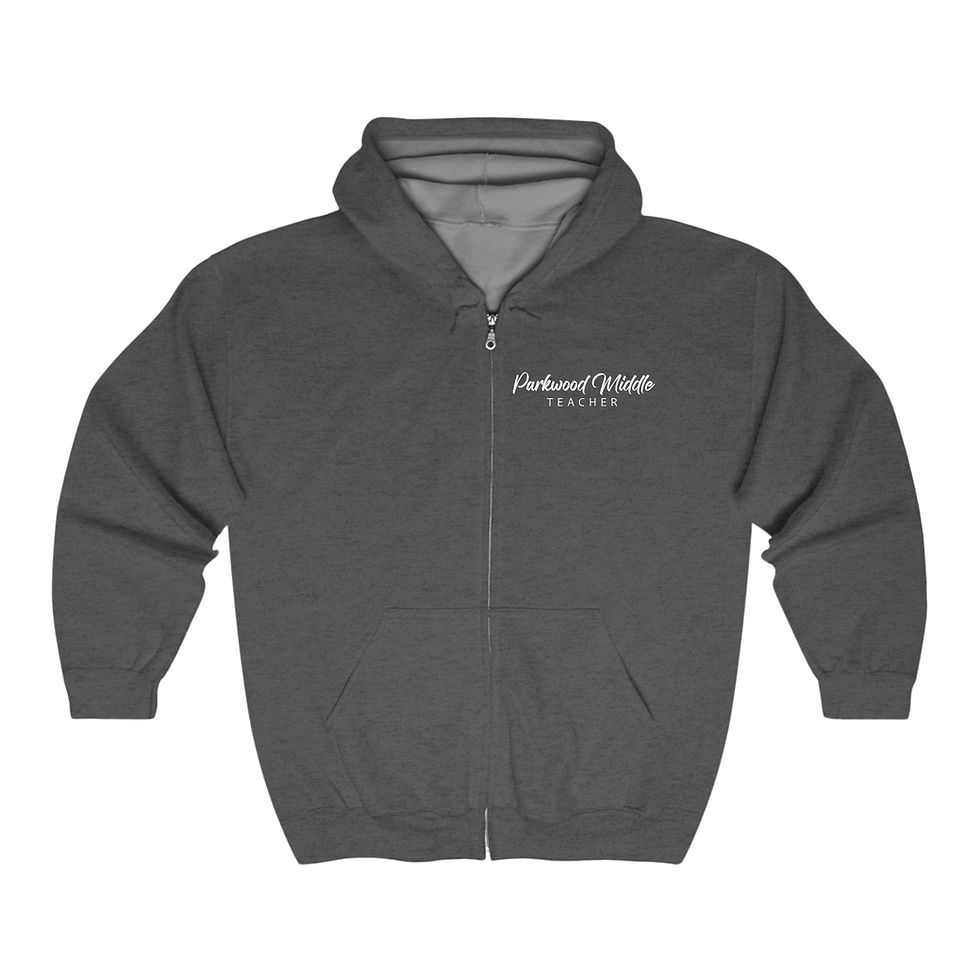 Thumbnail: Parkwood Middle - Adult PWMS Teacher Full Zip Hooded Sweatshirt