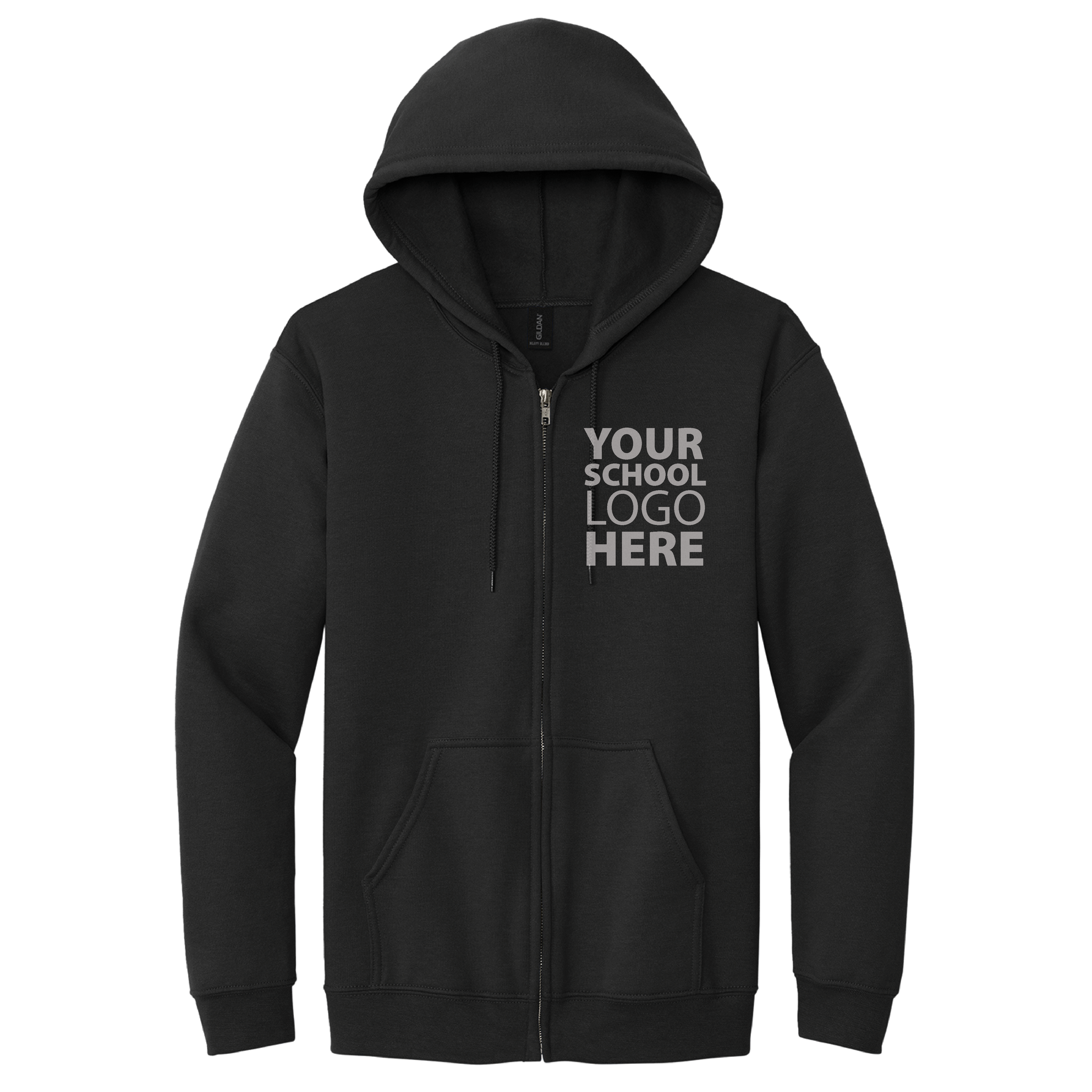 Custom HRD Gildan Blend Zip Hoodie